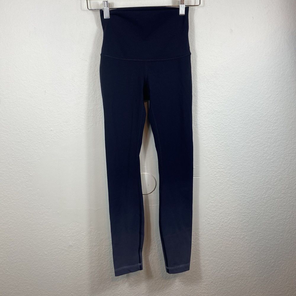Lululemon Wunder Under Size 2 Leggings Hi Rise Ombre luxtreme Yoga Gym Black